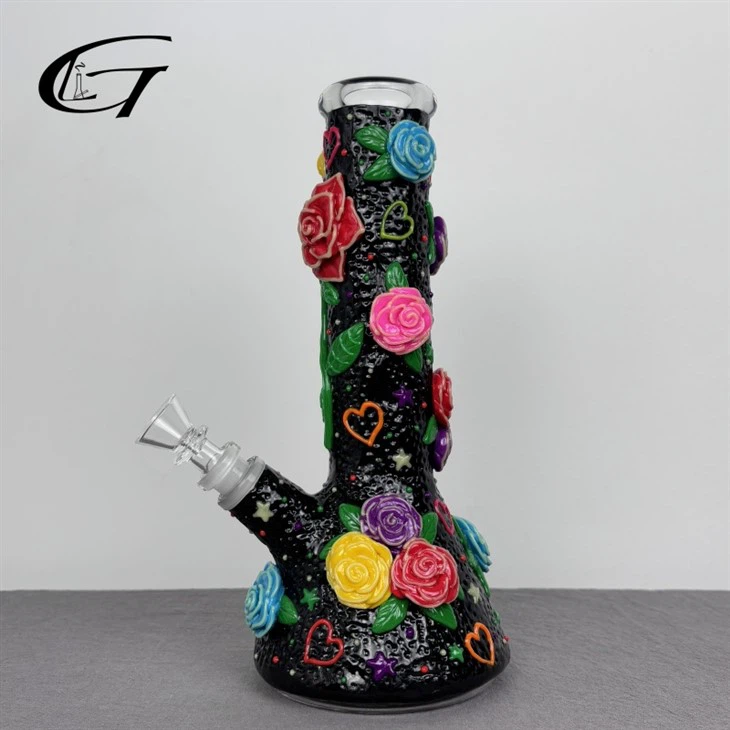 Painted Glass Bong (4)